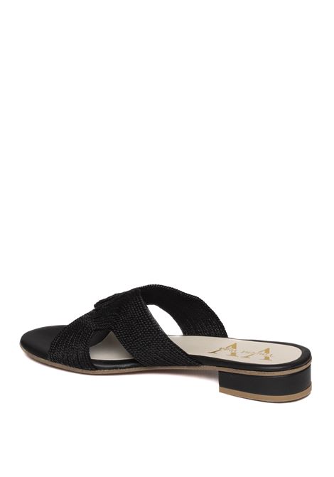 Black rafia sandal VINCENT VEGA | LEYTON PT20RAFIA-NERO